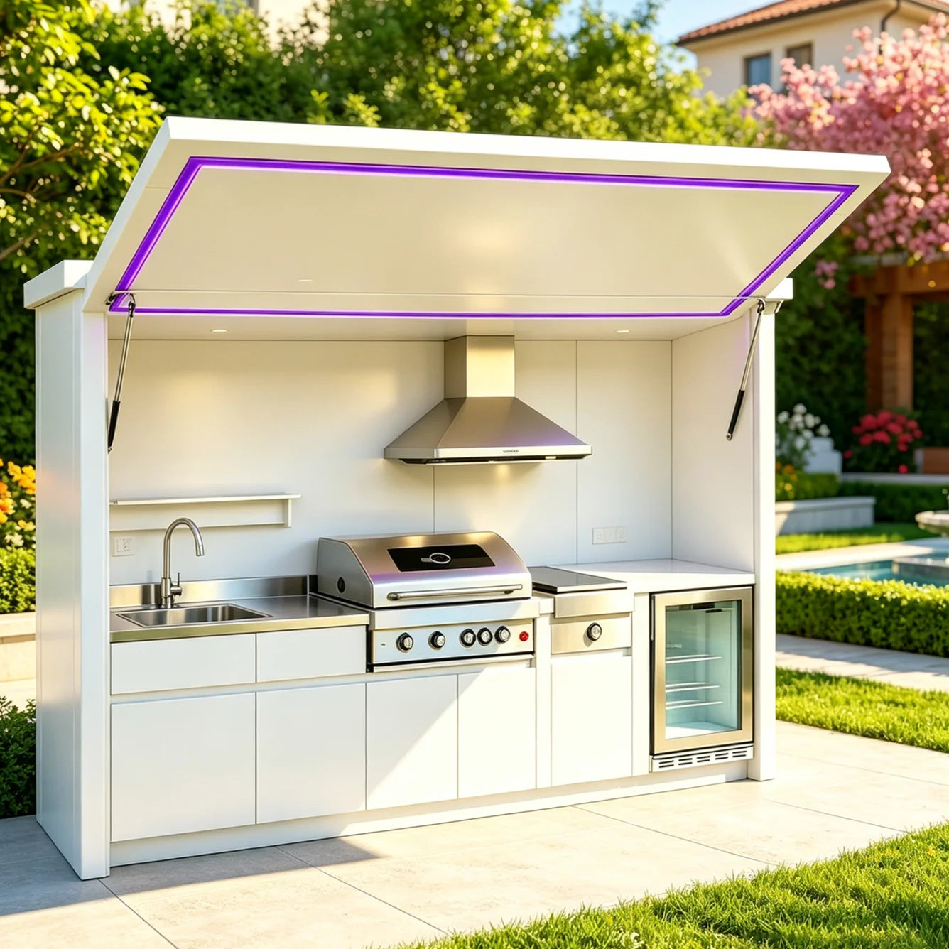 Outdoor Kitchen Cabinet 304 Stainless Steel Fully Equipped