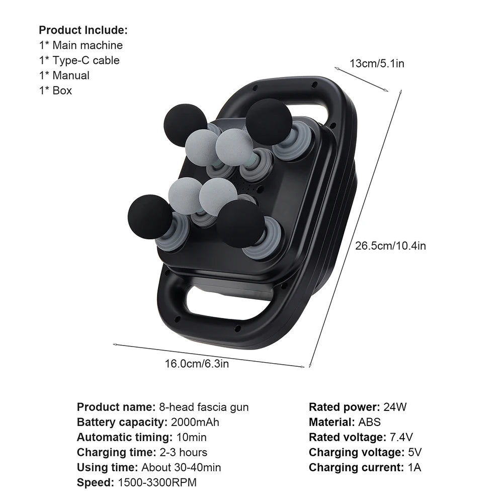 Foreverlily High Frequency Vibration Body Massage Gun Muscle Recovery Tool