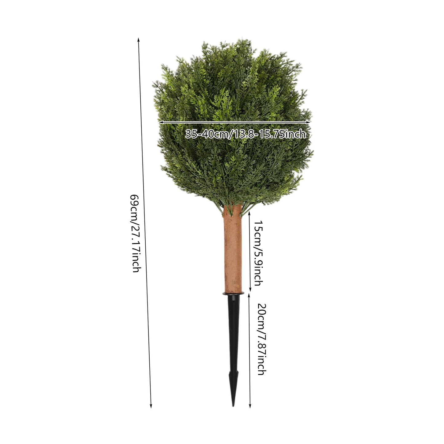 Artificial Cypress Trees With Spikes For Indoor Outdoor Home Decor