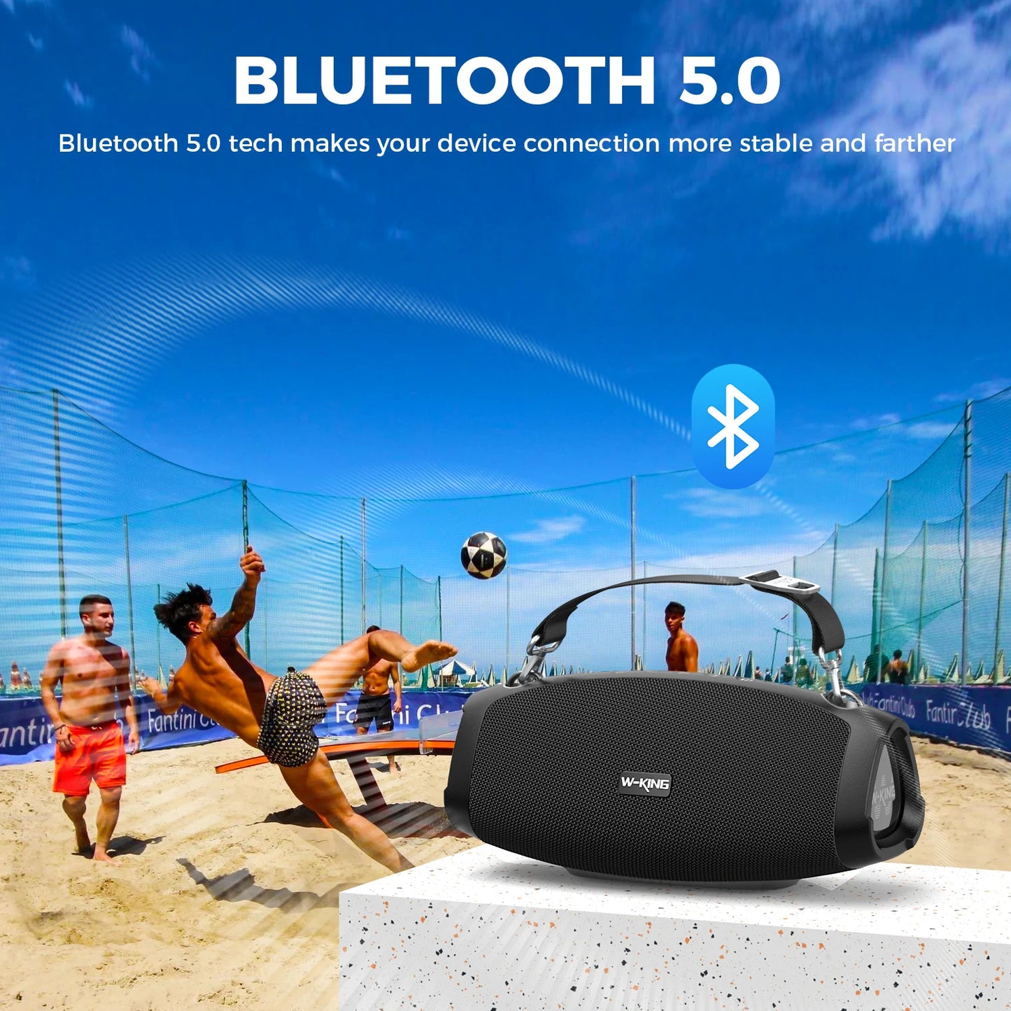 W-King X10 Bluetooth Speaker 120W Portable Waterproof Outdoor Party Subwoofer