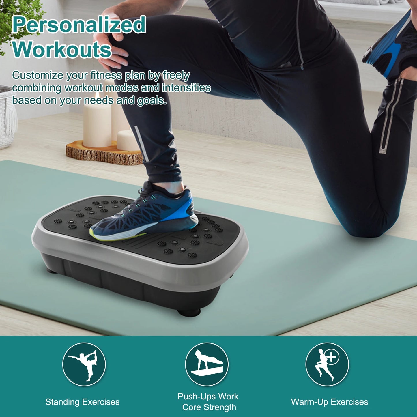 Vibration Plate Exercise Machine Fat Burning Home Fitness Portable Equipment