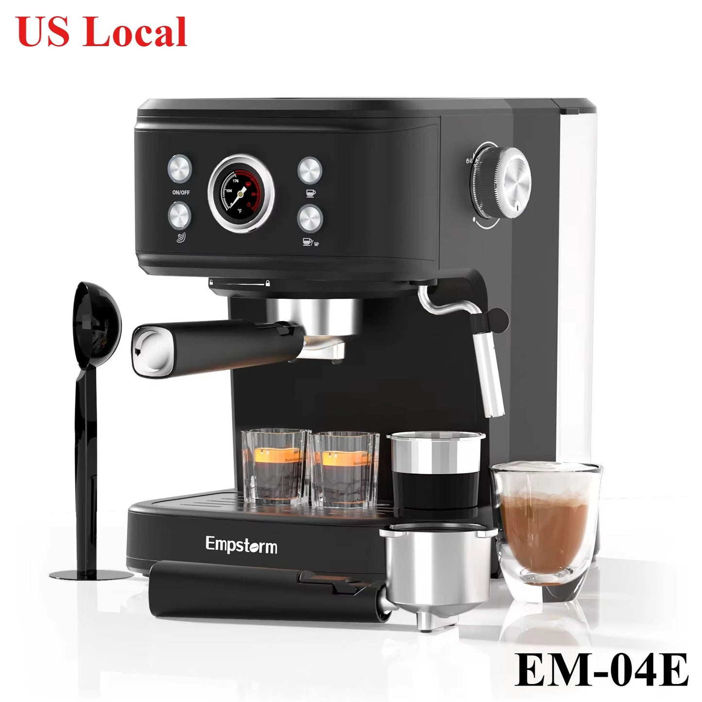 Semi Automatic Espresso Machine With Milk Frother Stainless Steel 20 Bar Pump