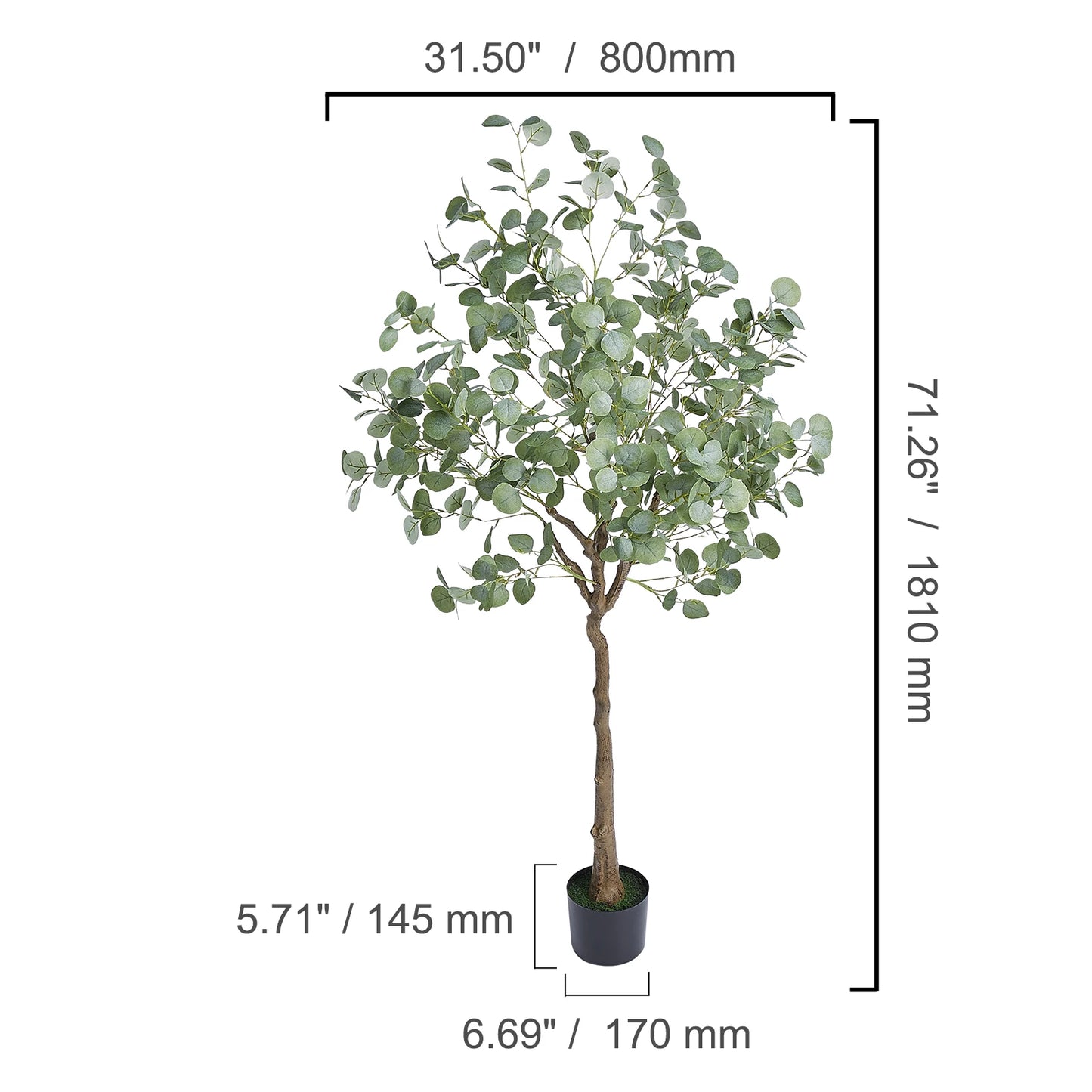 SucceBuy Artificial Olive Tree Faux Plant Low Maintenance With AntiTip