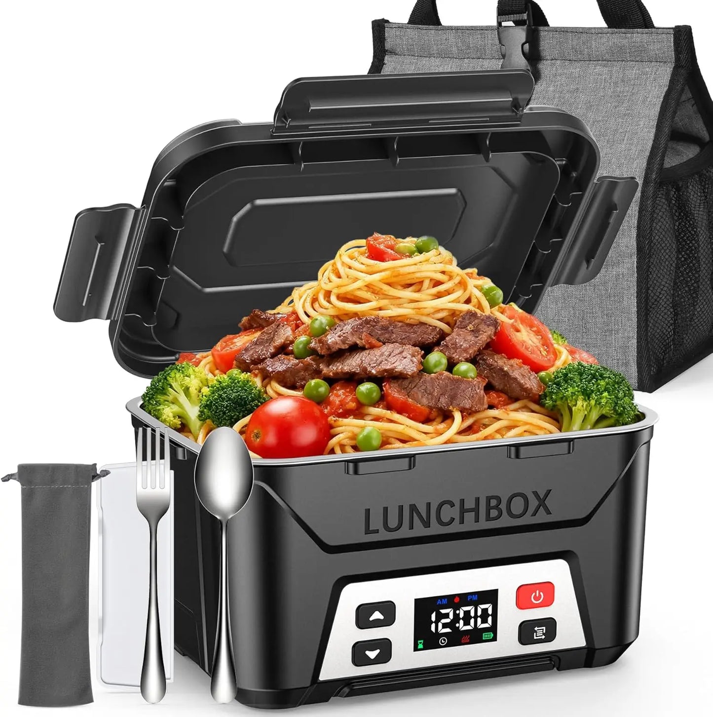 XMSJ Heated Lunch Box 5.5 Cup Electric Food Warmer for Adults