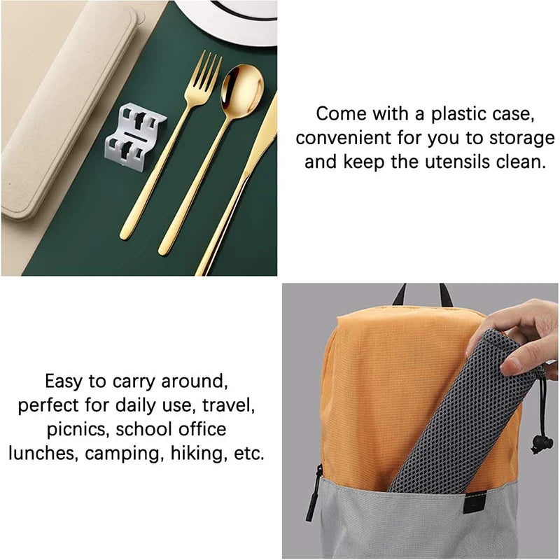 High Quality Stainless Steel Portable Cutlery Set With Travel Box
