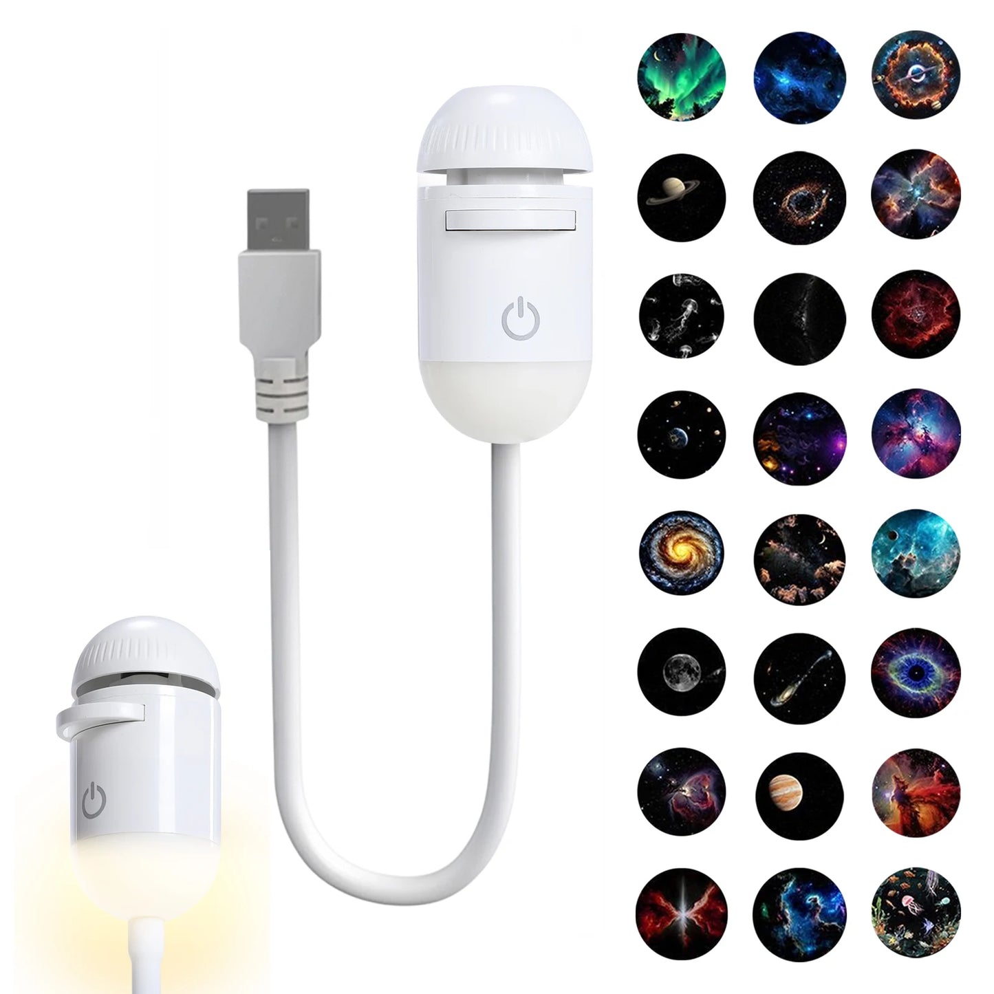 ALIILEE Galaxy Star Projector Night Light USB Nebula Ceiling LED Lamp