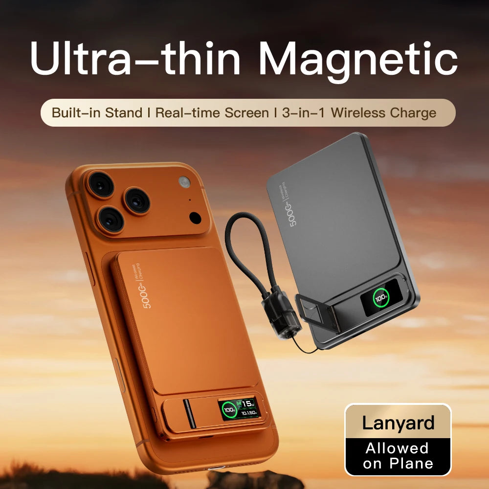 MagSafe Wireless Power Bank 20W Fast Charger With Digital Display