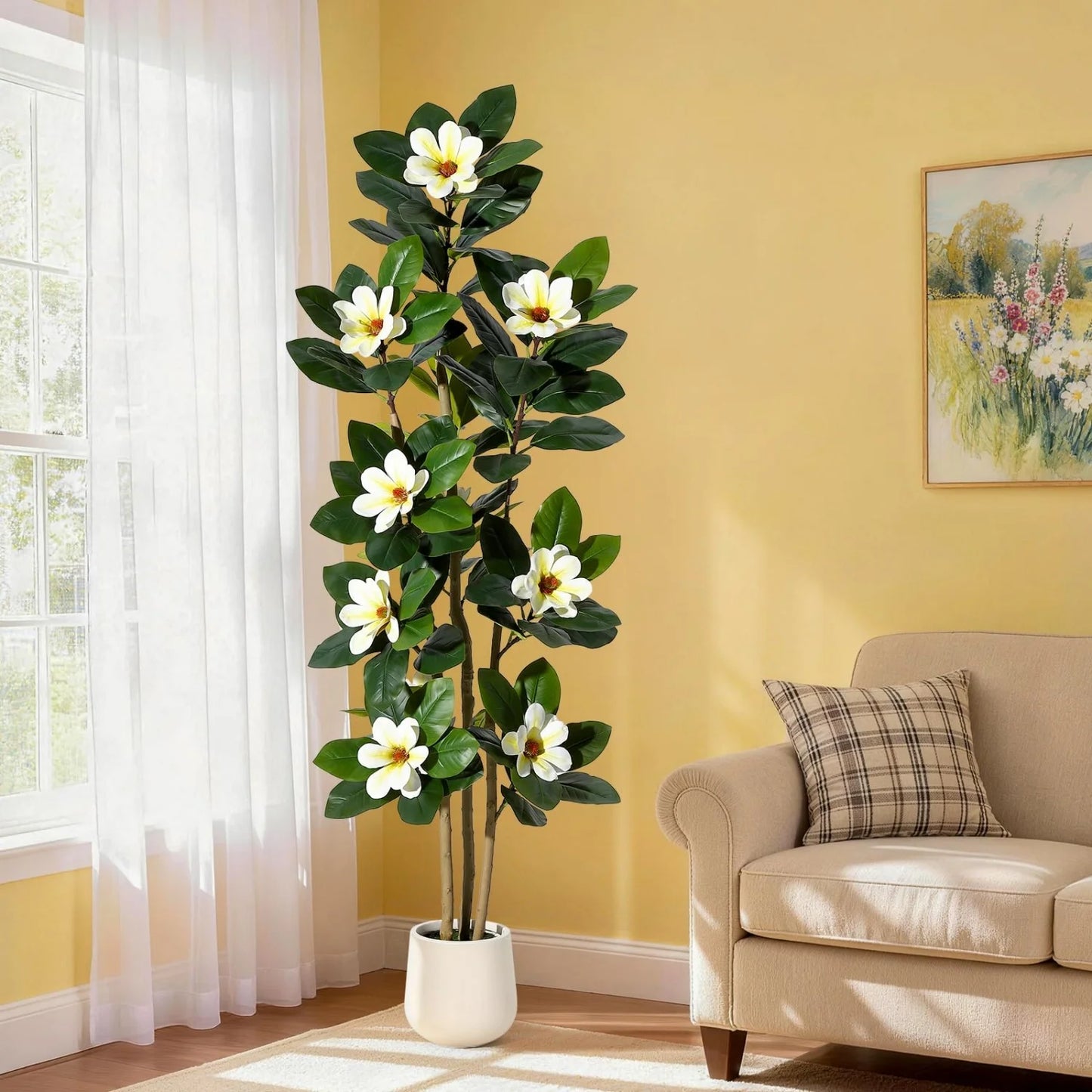 HiMISS Artificial Olive Tree With Lifelike Leaves For Home Decoration