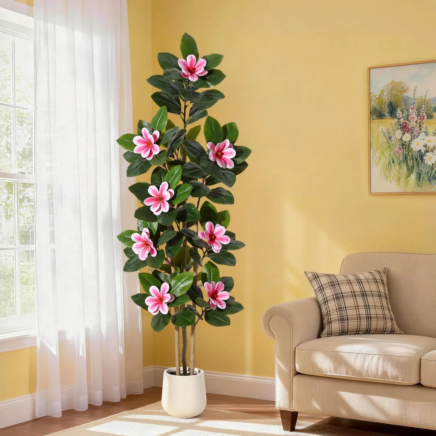 HiMISS Artificial Olive Tree With Lifelike Leaves For Home Decoration
