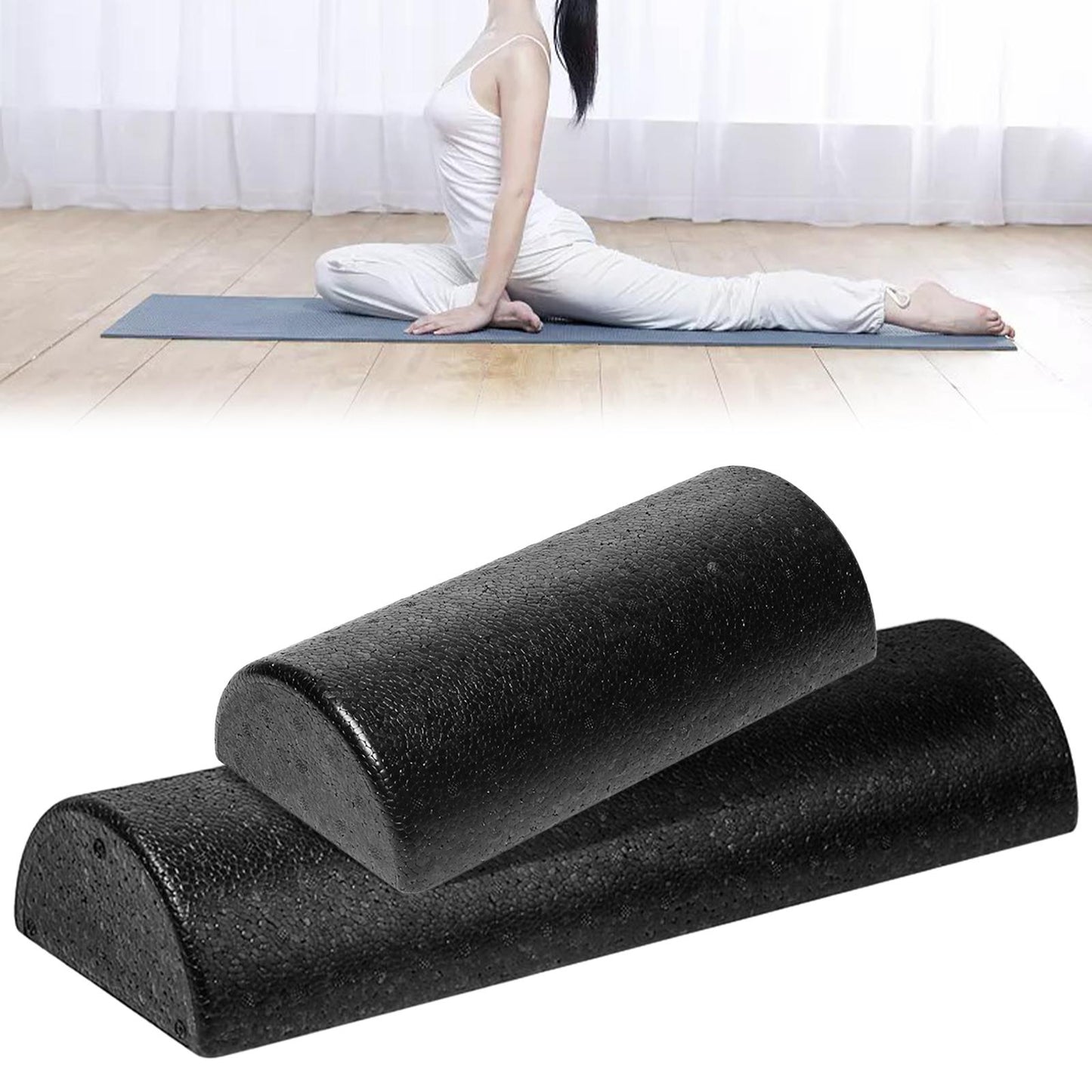 Half Round Yoga Column Roller For Balance Training Foam Massage