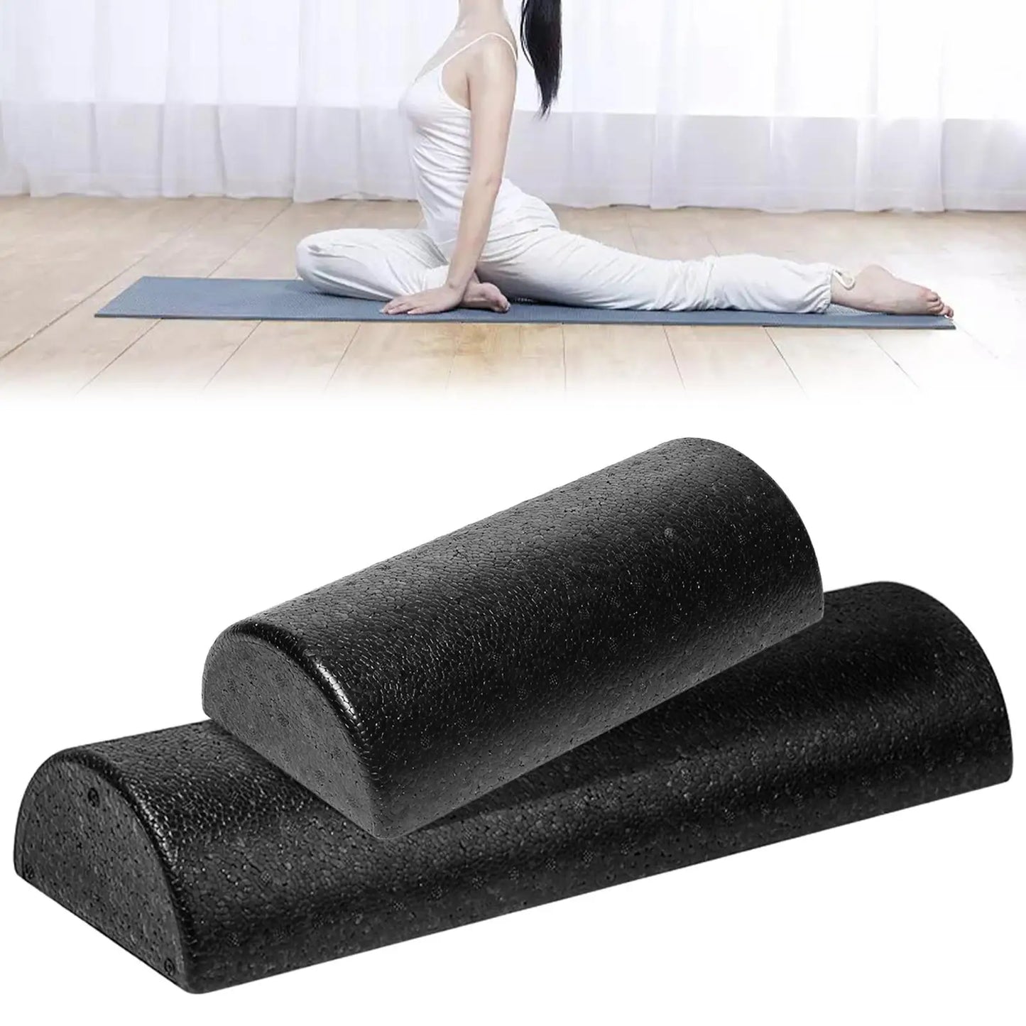 Half Round Yoga Column Roller For Balance Training Foam Massage