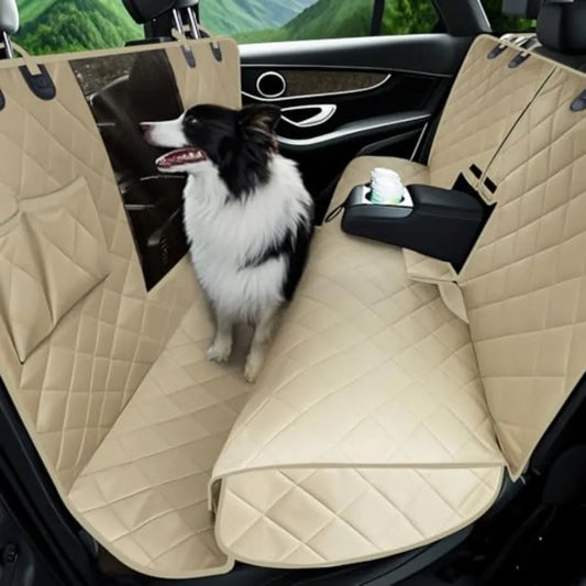 4-In-1 Waterproof Dog Car Hammock For Back Seat With Mesh Window Full Coverage Car Seat Protector For Sedans And SUVs