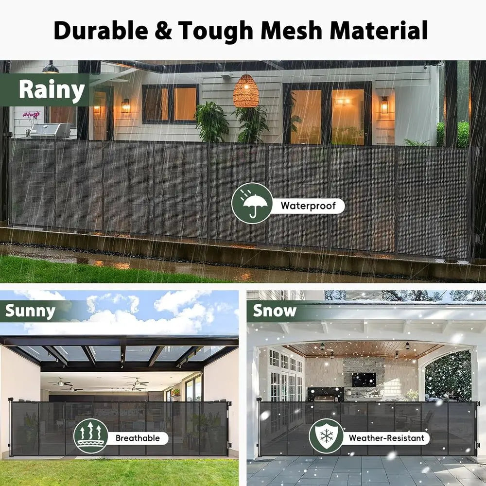 Retractable Baby And Dog Gate Extra Wide Tall Safety Barrier