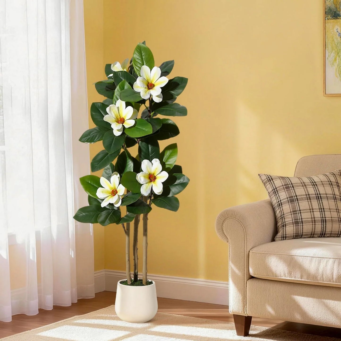 HiMISS Artificial Olive Tree With Lifelike Leaves For Home Decoration