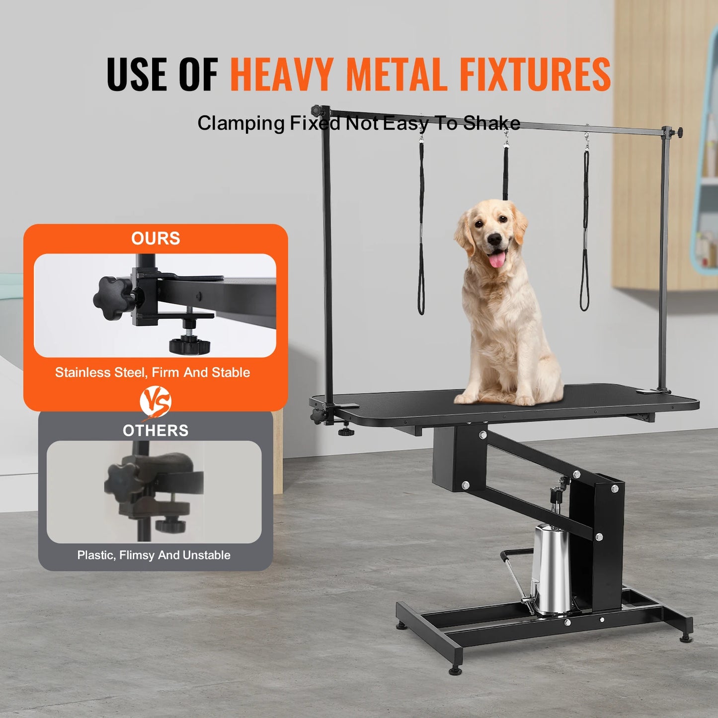 SucceBuy Hydraulic Pet Grooming Table 400 Lbs Capacity