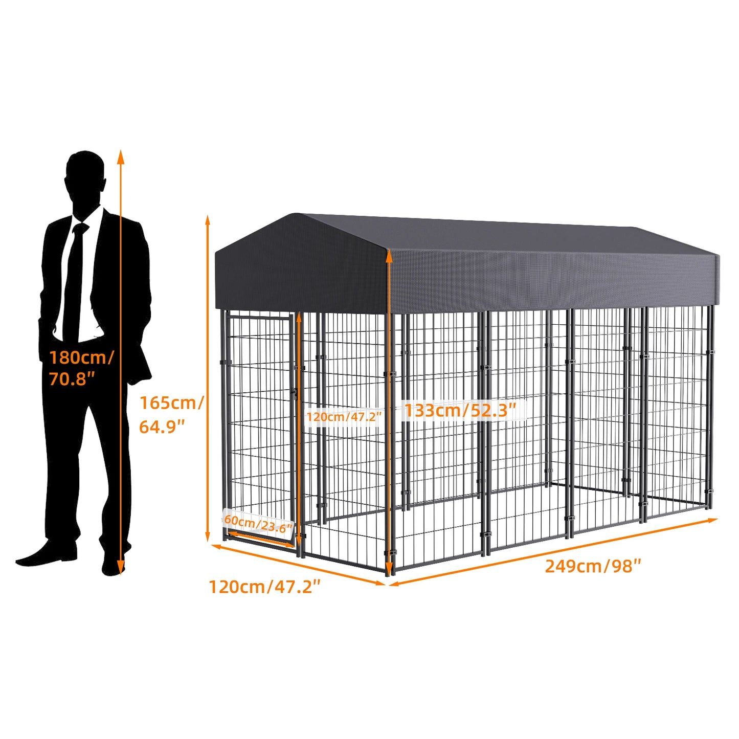 Oversized Large Outdoor Dog Kennel With Waterproof Cover