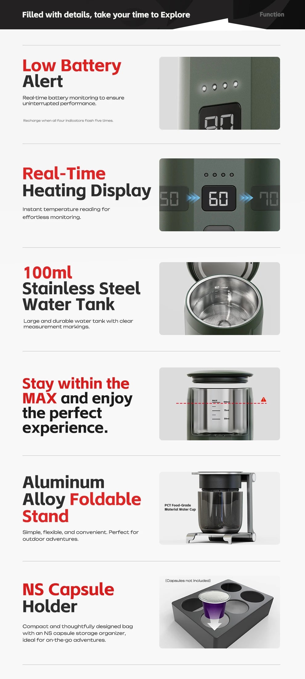 HiBREW H4C Portable Espresso Machine 3in1 Travel Coffee Maker 7500mAh Battery