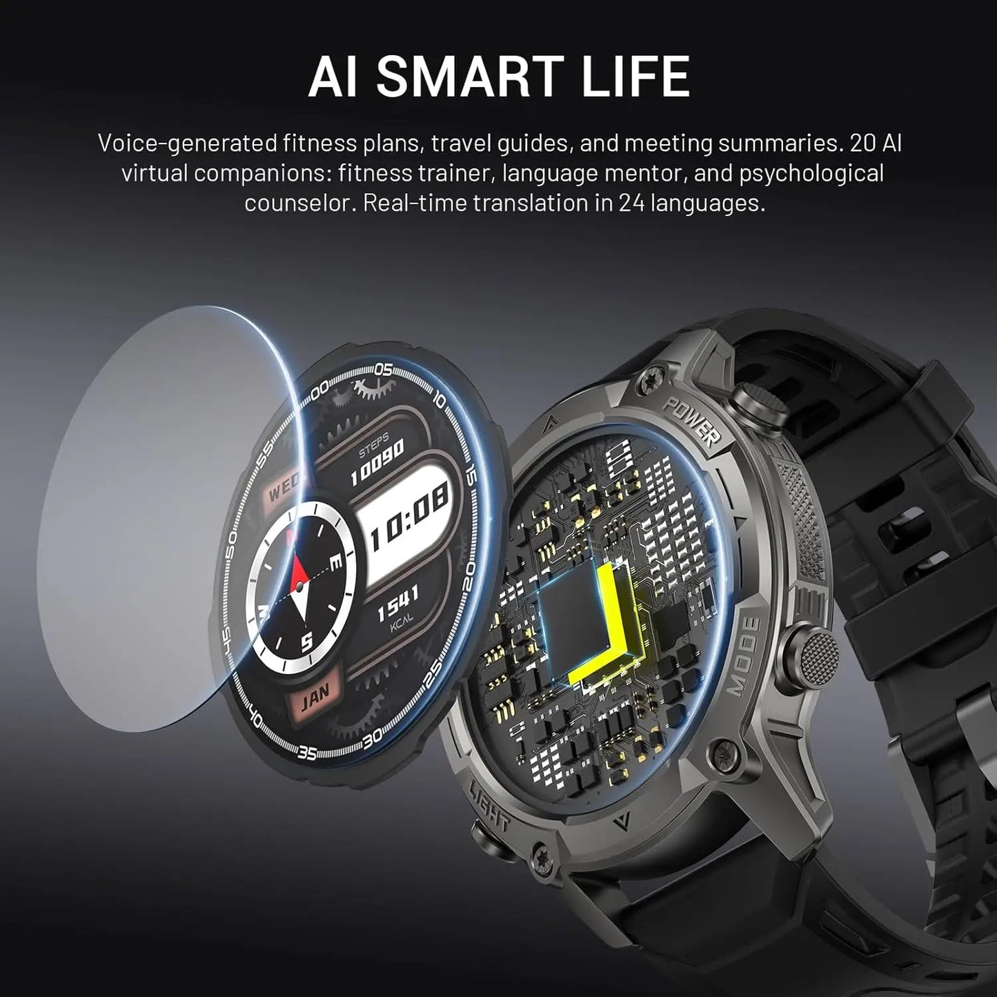 AI Smart Watch With GPS And Offline Maps AMOLED Display