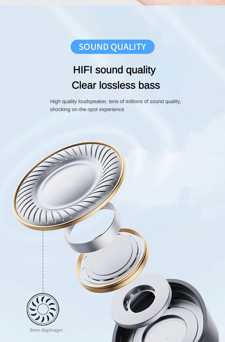 Shuke Wireless Bluetooth Earphones Active Noise Cancellation Charging Case Mic