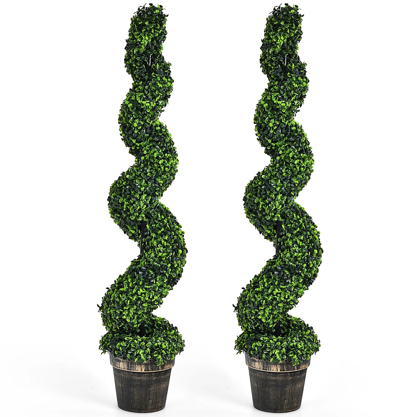 LIFEZEAL Artificial Spiral Boxwood Topiary Tree For Indoor Outdoor Decor