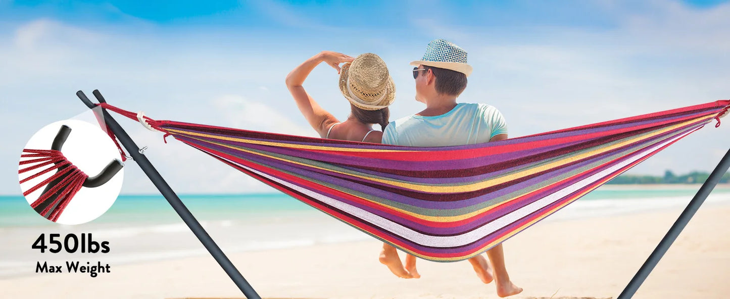 Gyroor Adjustable Outdoor Stand Hammock With Storage Bag For Relaxation