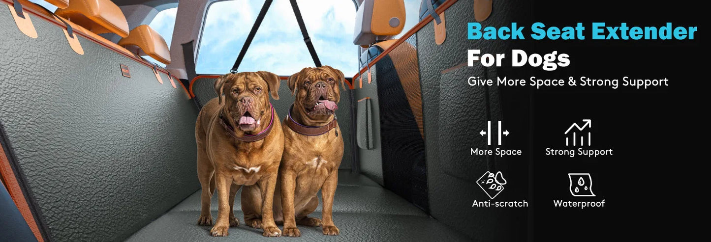 PU Leather Dog Back Seat Extender Waterproof Car Seat Cover