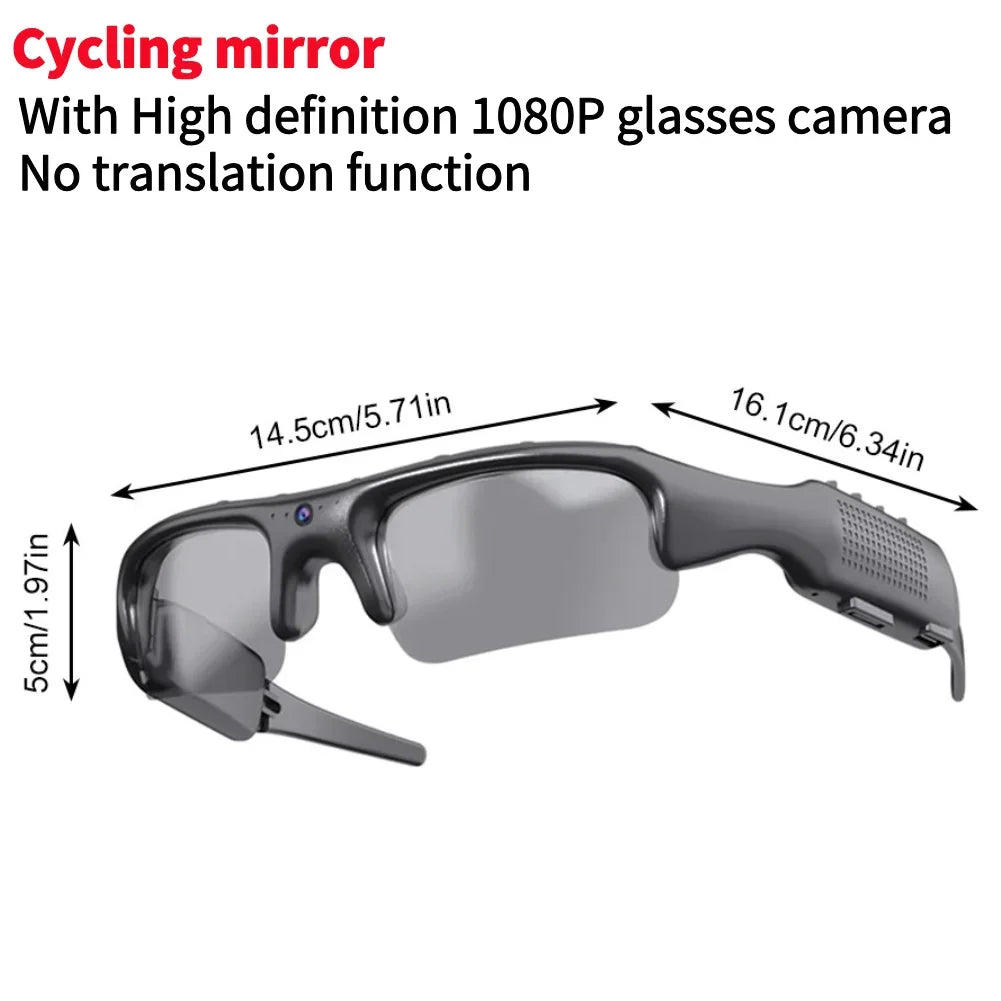 ALLOYSEED YJ01 Smart Glasses With 1080P WiFi Camera And Built In Microphone For Hands Free Video Recording