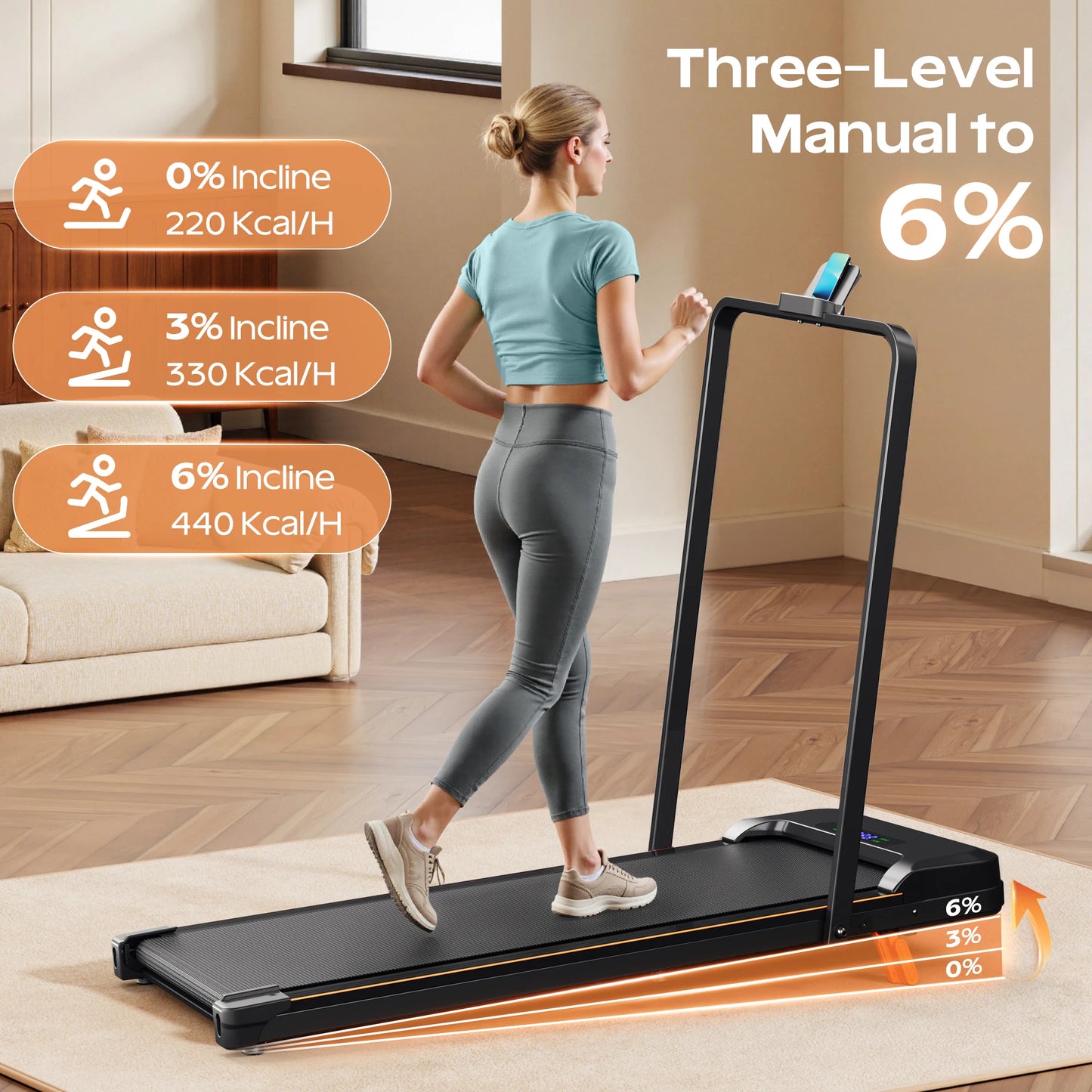 Airhot 4 In 1 Climbing Treadmill With Incline LED Display