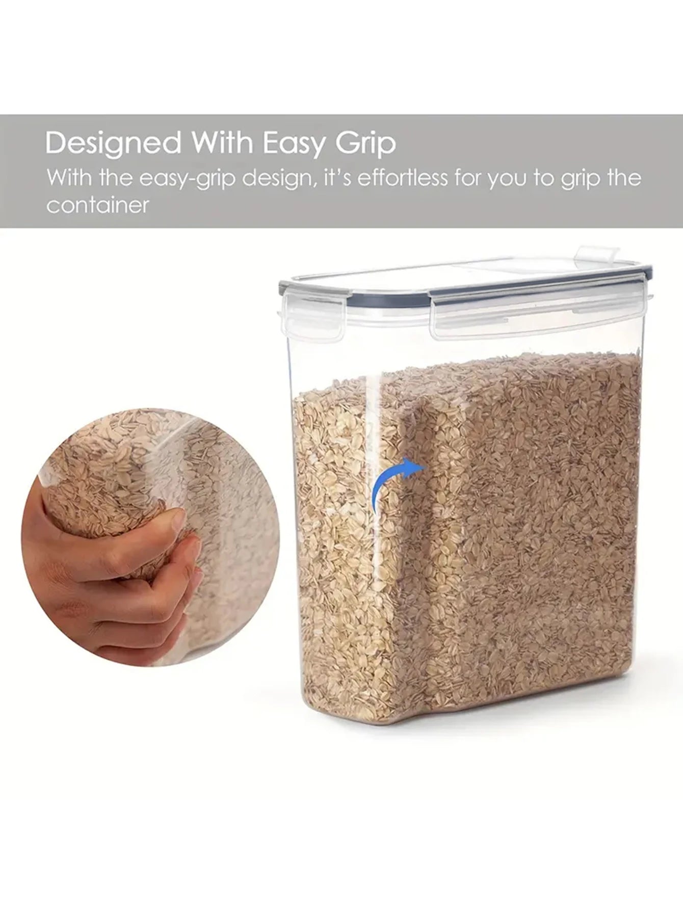 4 Piece Large Food Storage Containers With Lids Airtight