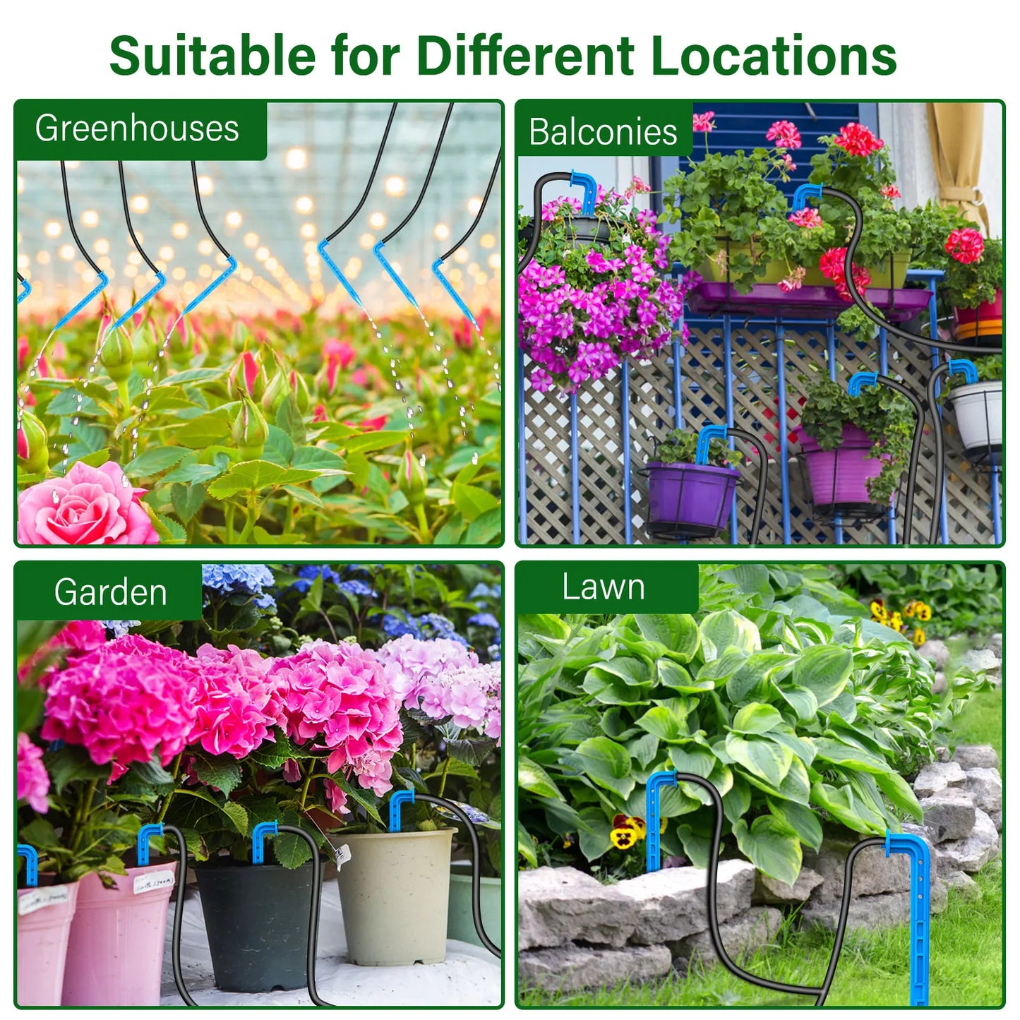 Solar Drip Irrigation System Garden Balcony Kit With 300 Programs