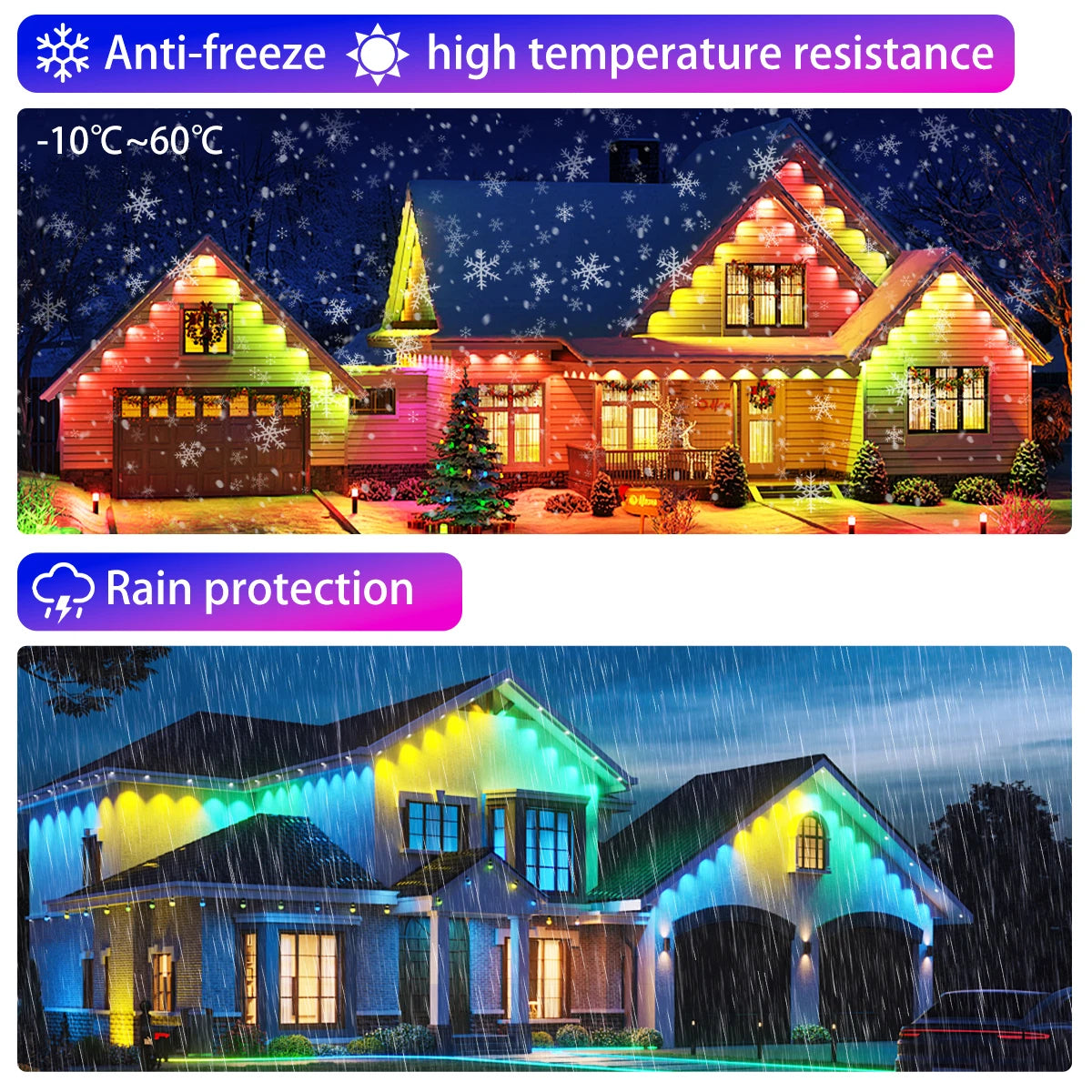 Aiopp Smart RGB Outdoor Lights With 72 Scene Modes IP67