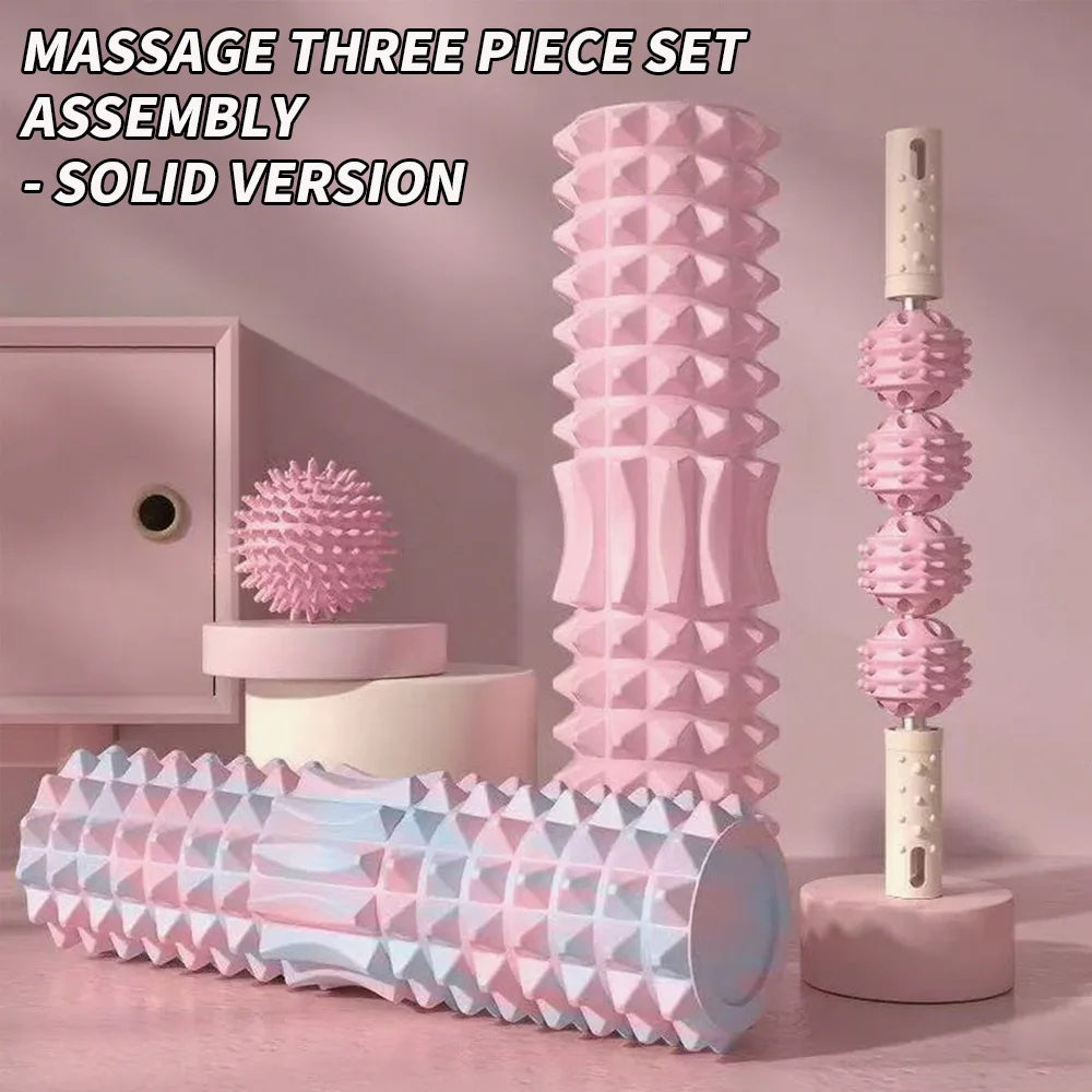 Three Piece Massage Set Massage Ball Roller and Foam Roller