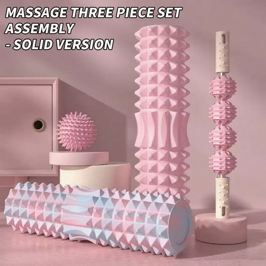 Three Piece Massage Set Massage Ball Roller and Foam Roller