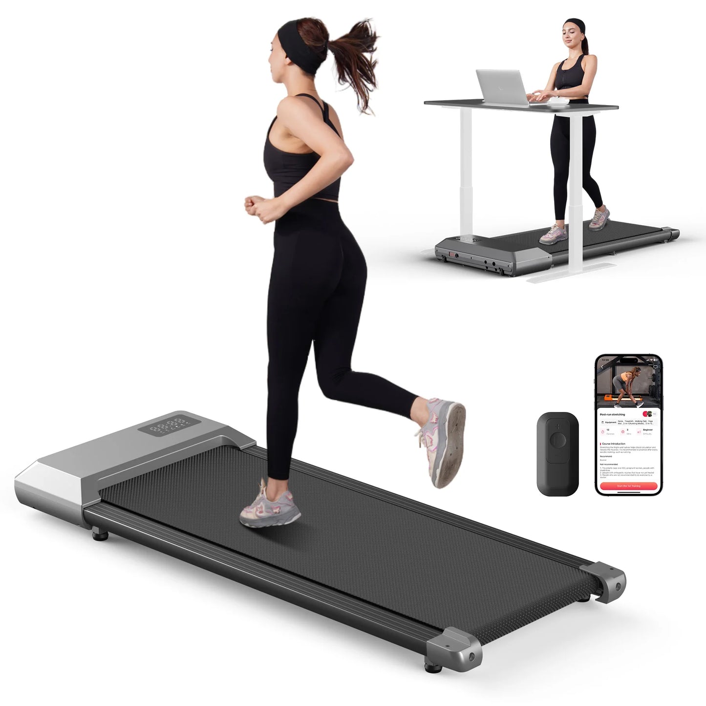 Superun Home Treadmill 2.5HP Two In One Walking Running Machine