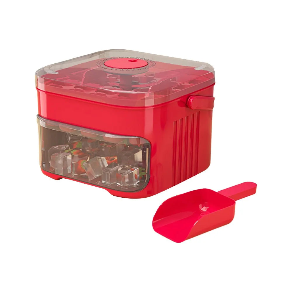 Ice Cube Maker With Easy Press Cap Double Layer Ice Box