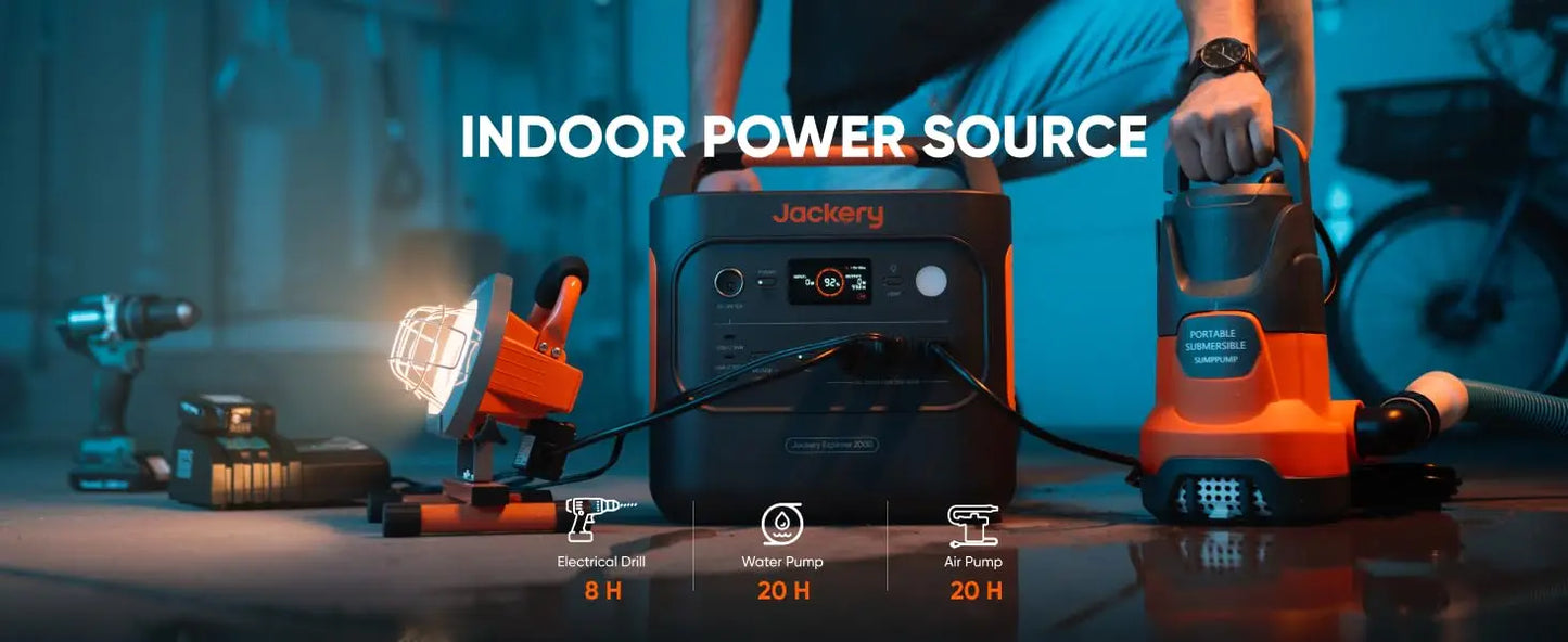 Jackery Explorer 2000v2 Portable Power Station With 200W Solar Panel