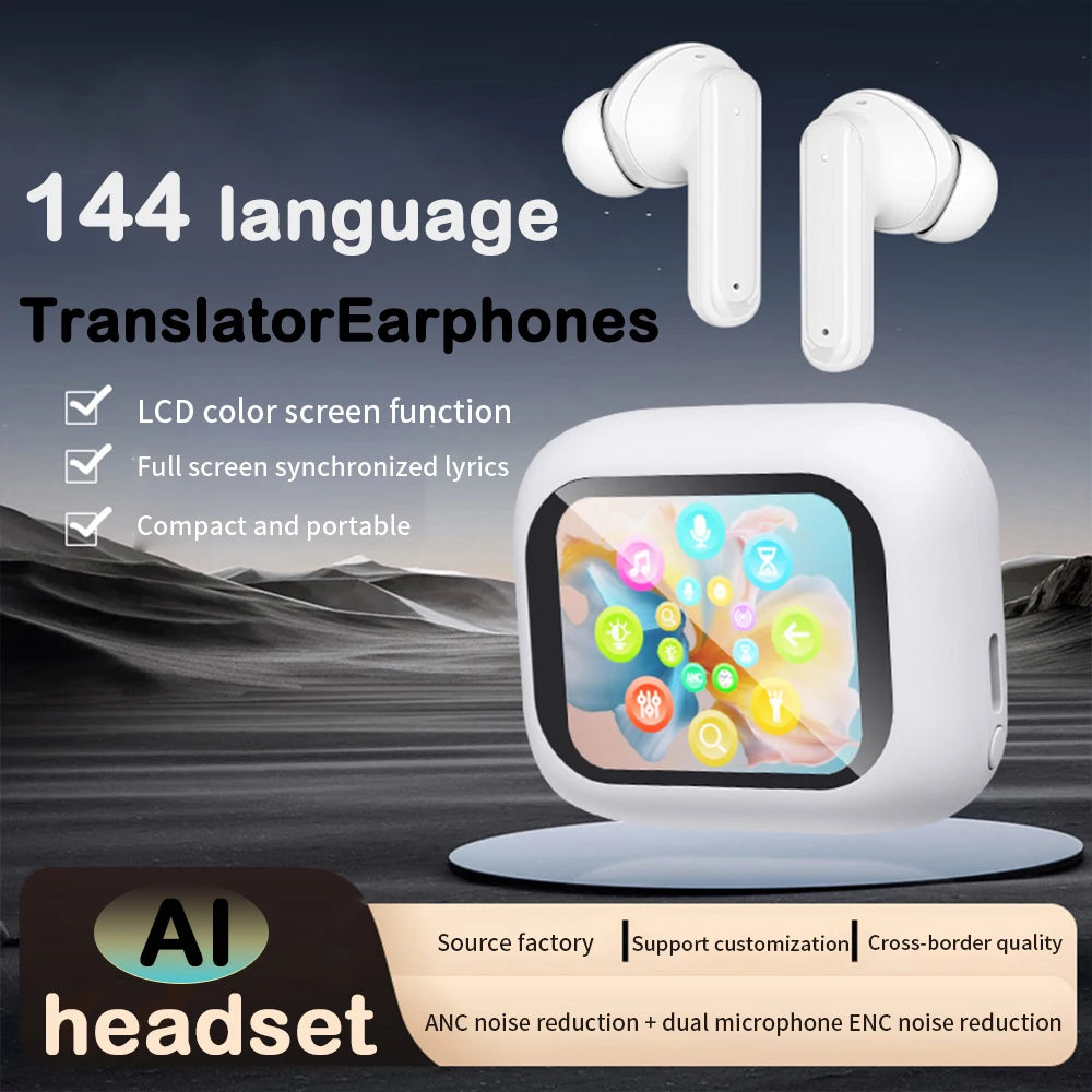 GREATWALL AI Translation Earphones 144 Languages Bluetooth 5.3