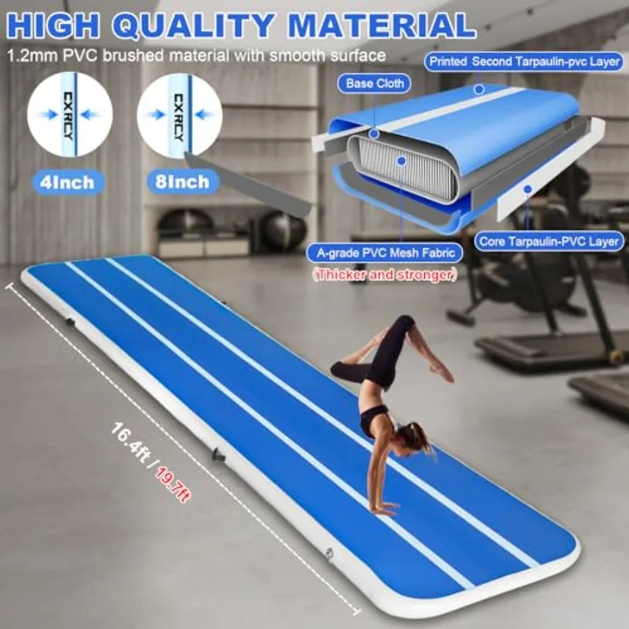 Inflatable Gymnastics Mat For Home Training PVC Material