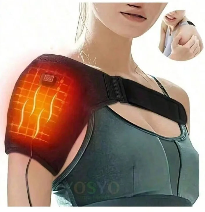AXH Heated Shoulder and Knee Pad Bracket Massager for Joint Relief