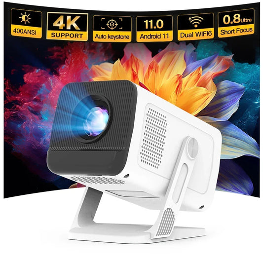 LynCast Mini Projector With WiFi6 BT54 1080P 4K Support Android11