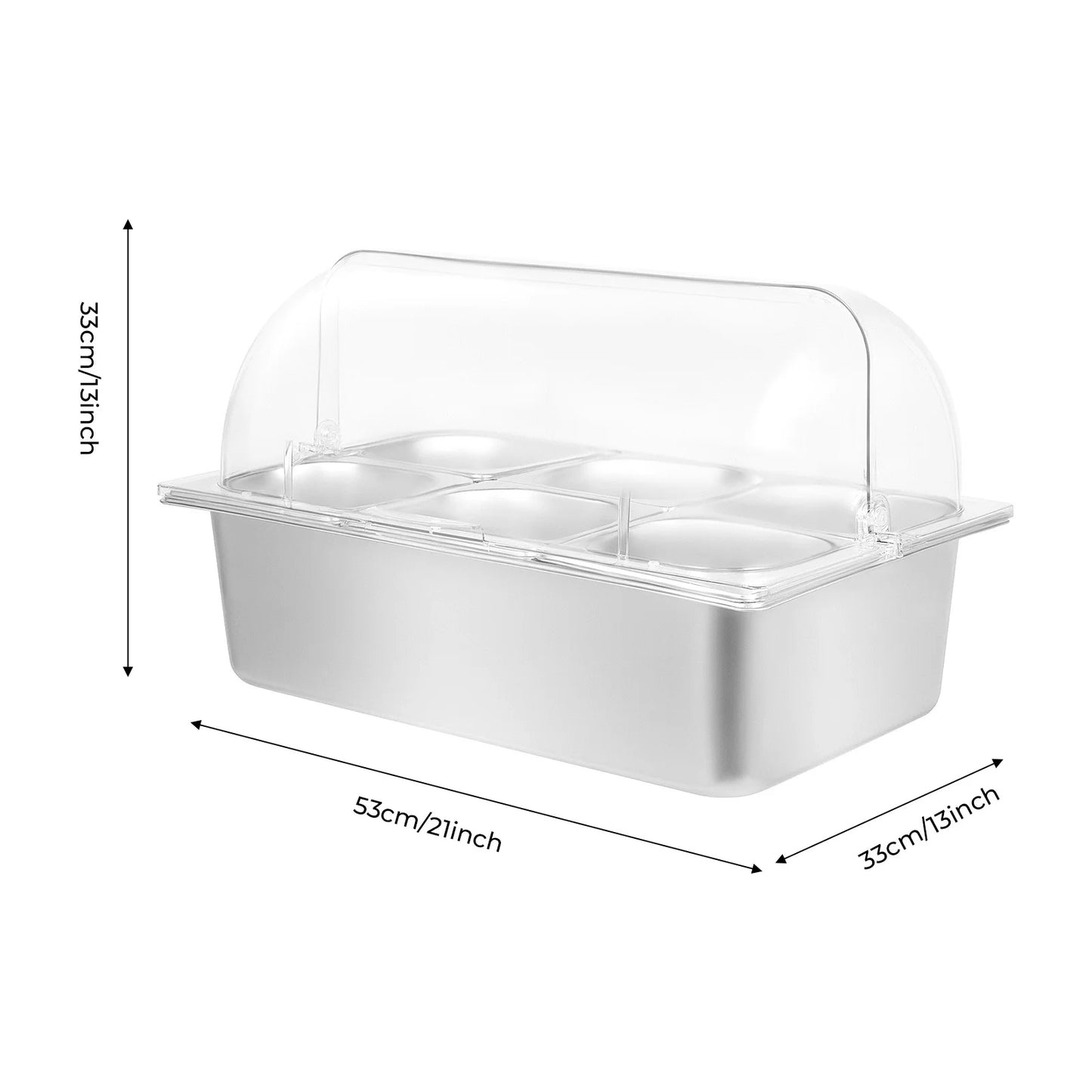 Bymaocar Countertop Condiment Dispenser Buffet Tray For Salad Dressings