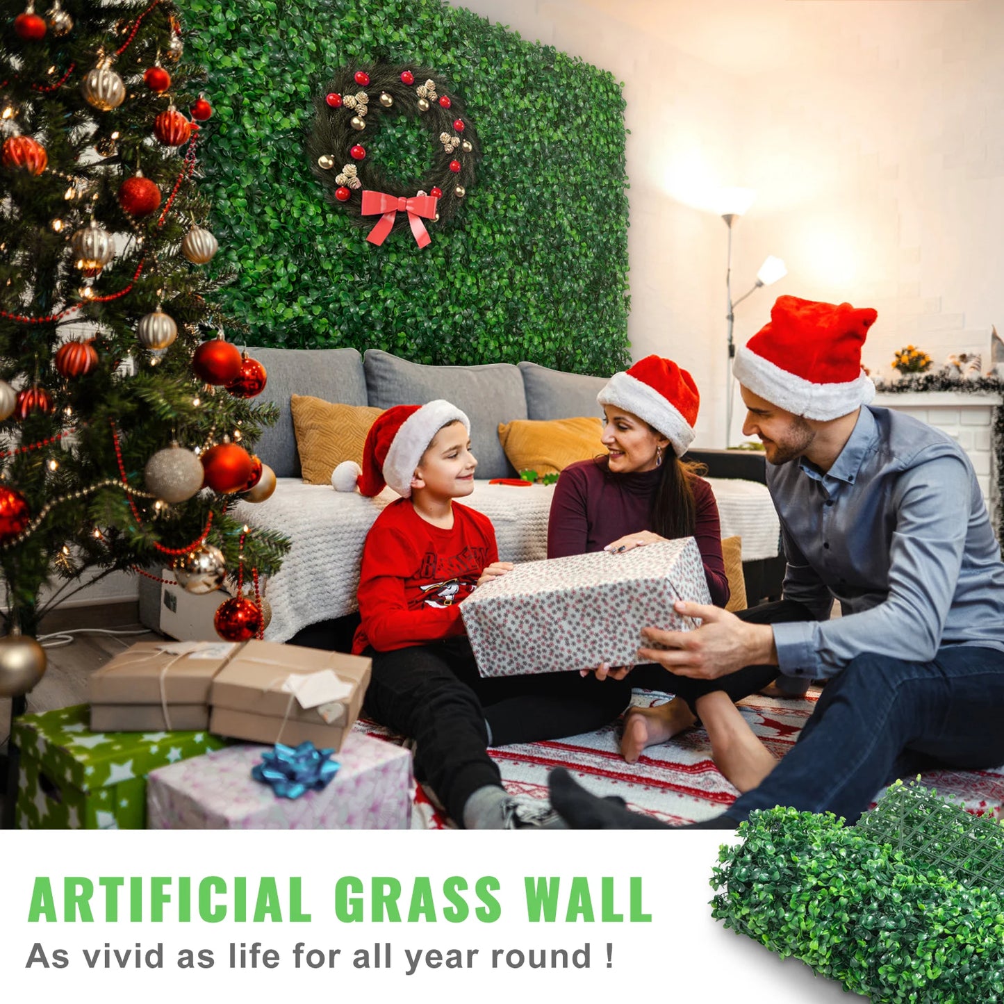 UV Boxwood Hedge Wall Panels 24 Piece Set 20x20 Or 24x16 Inches Outdoor Backdrop Greenery