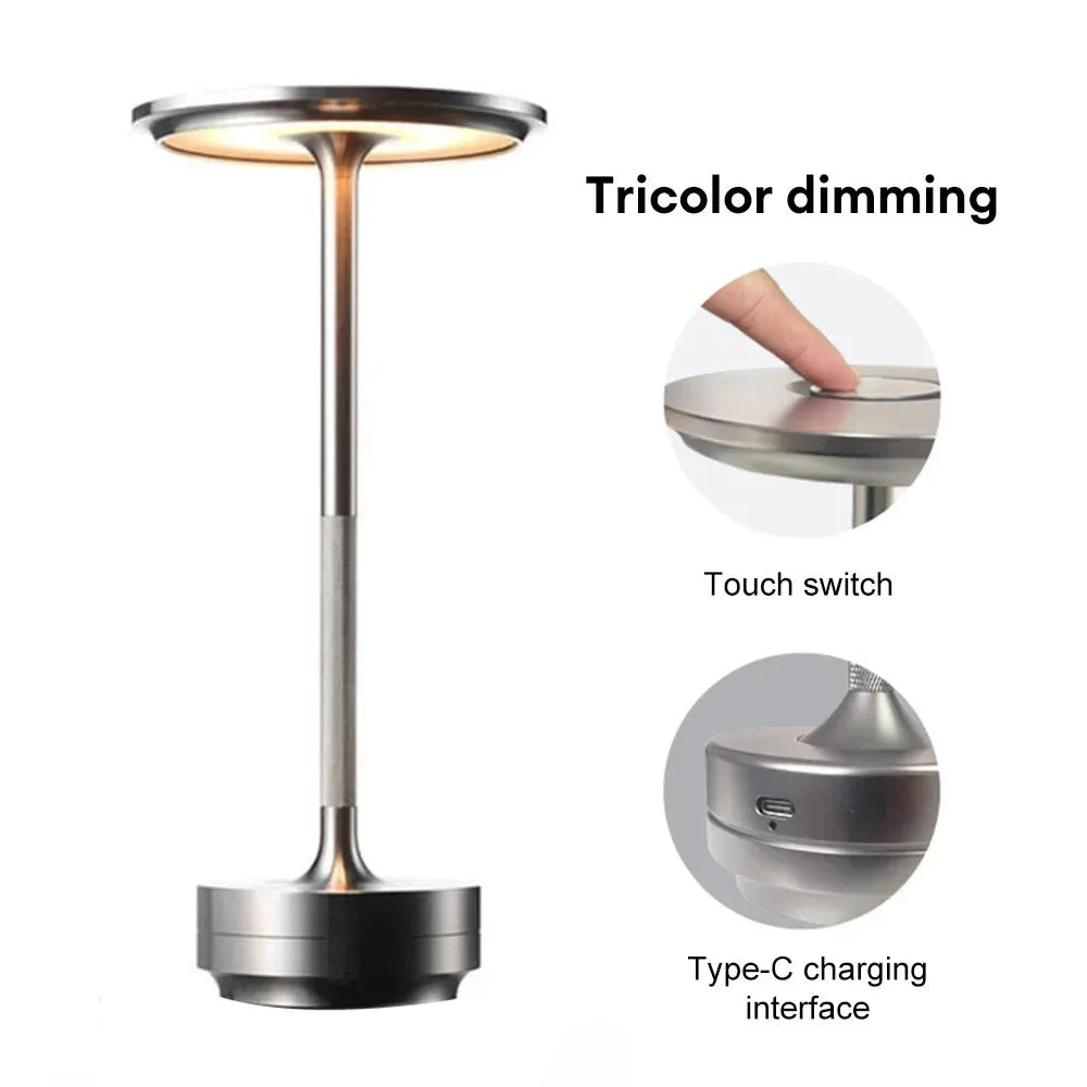 KFV Rechargeable Wireless Table Lamp LED Touch Sensor Night Light