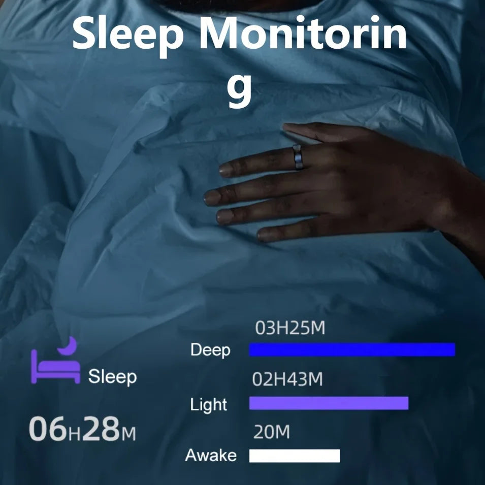 Smart Ring Fitness Tracker Wireless Connection Sleep Monitoring Long Range