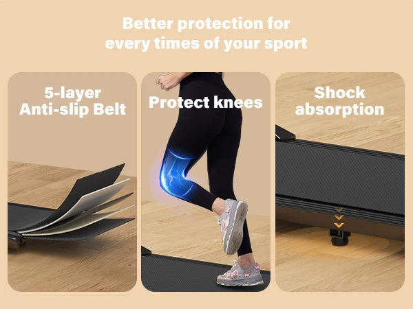 Superun Home Treadmill 2.5HP Two In One Walking Running Machine