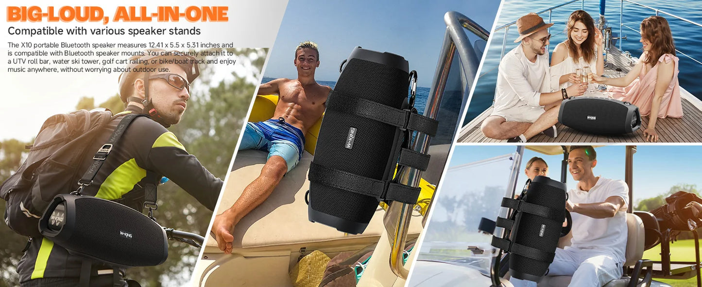 W-King X10 120W Bluetooth Speaker Portable Waterproof Outdoor Party