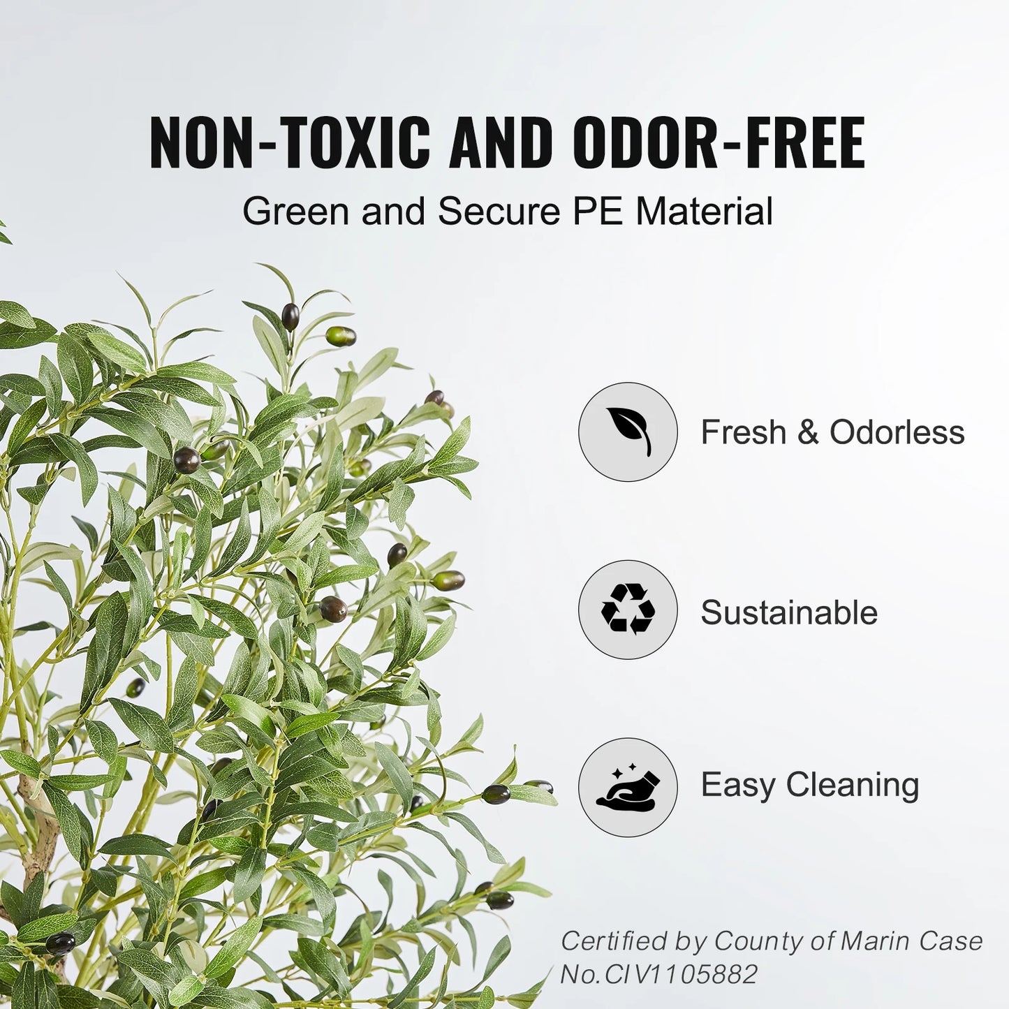 SucceBuy Artificial Olive Tree Faux Plant Low Maintenance With AntiTip