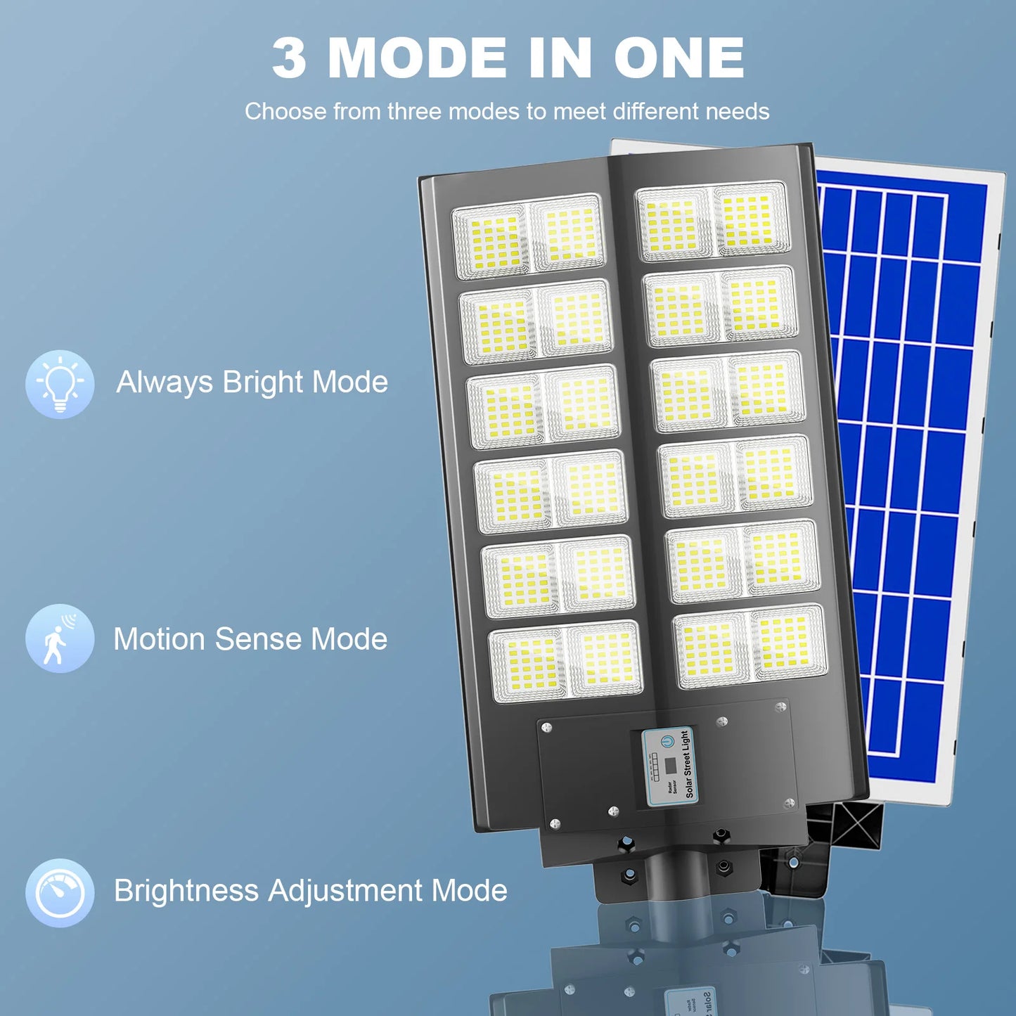 2-Pack 5000W Solar Street Lights Outdoor Motion Sensor And Remote
