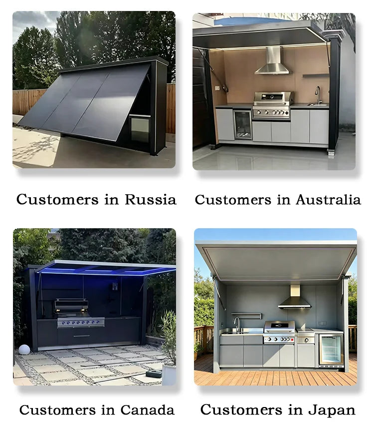 Outdoor Kitchen Cabinet 304 Stainless Steel Fully Equipped