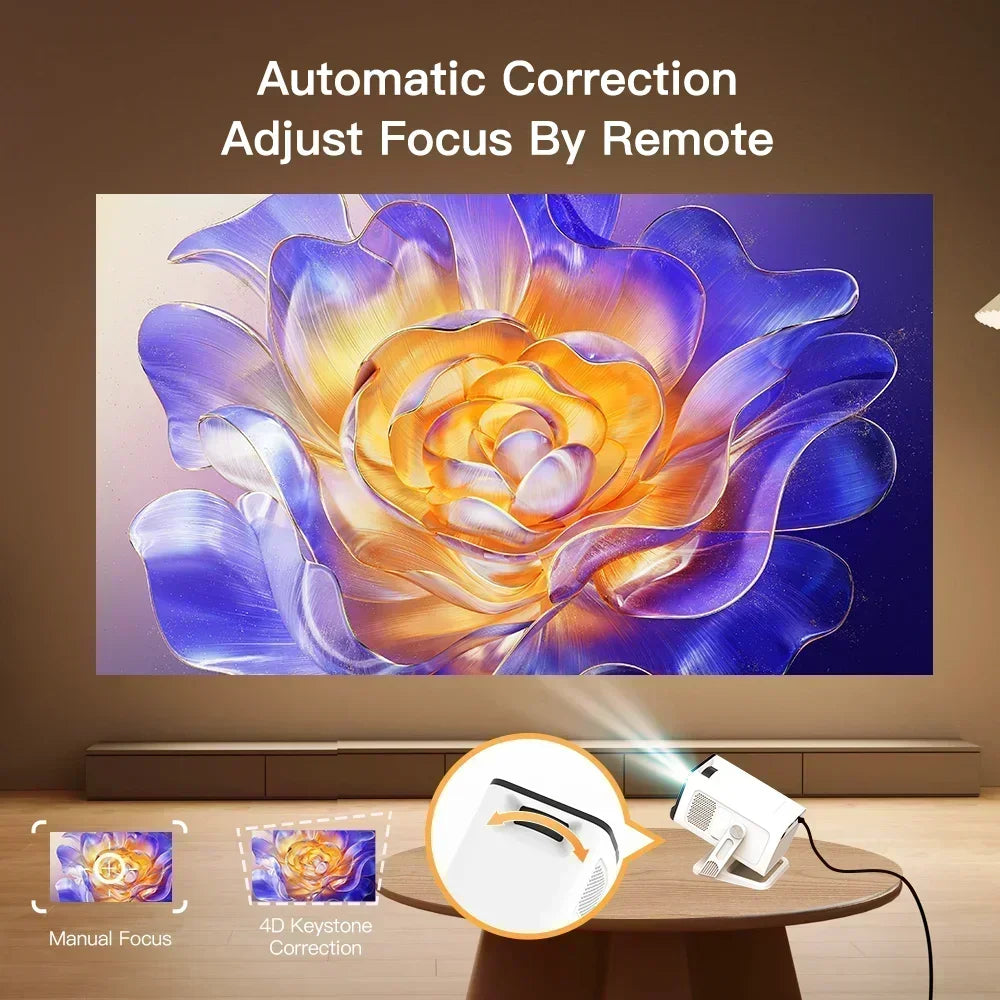 LynCast Mini Projector With WiFi6 BT54 1080P 4K Support Android11